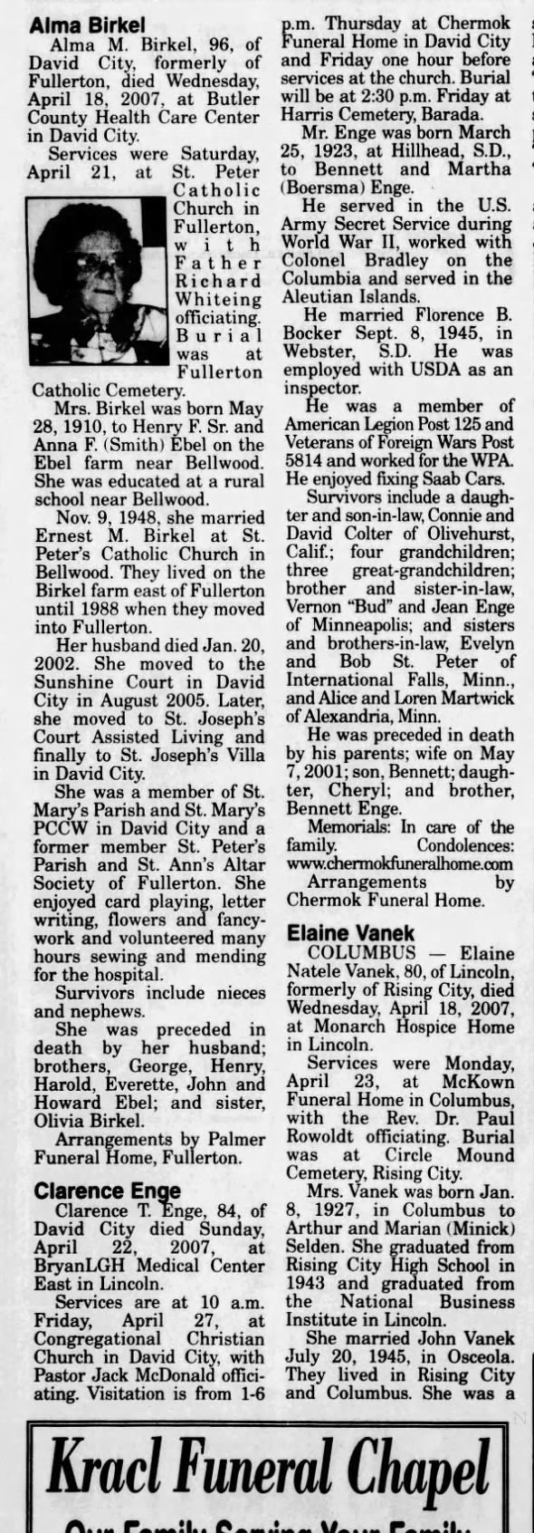 Clipping from The Banner-Press